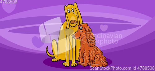 Image of valentine card with dog couple