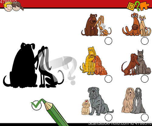 Image of shadows game with dogs