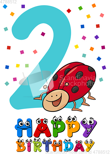 Image of second birthday card design