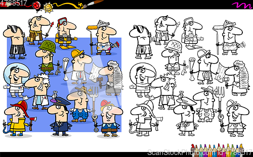 Image of occupations coloring book