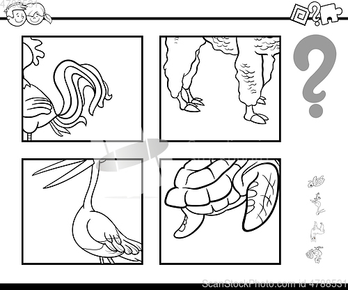 Image of guess animal coloring page