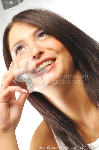 Image of Young woman with cellphone
