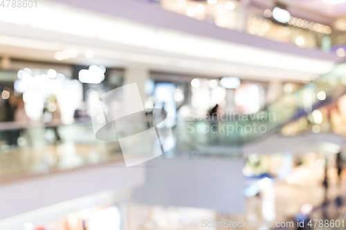 Image of Shopping mall abstract defocused blurred background