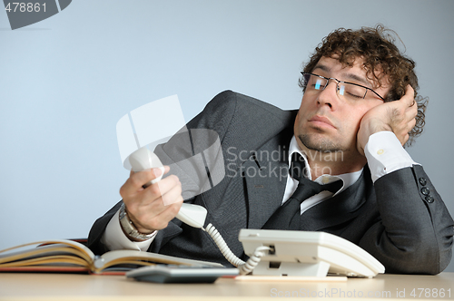 Image of Lazy businessman