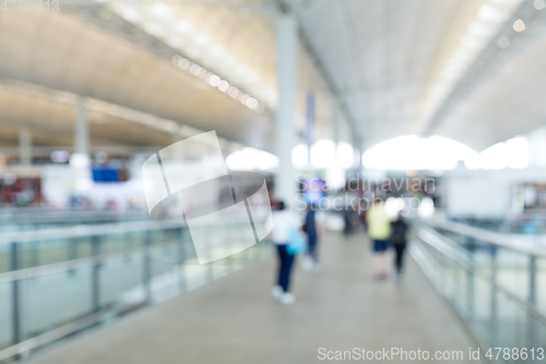 Image of Blur view of Hong Kong international airport 