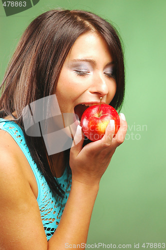 Image of Girl with apple