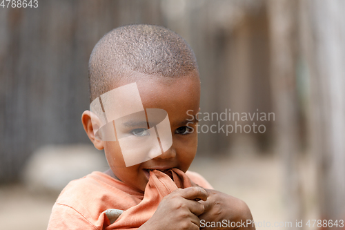Image of Malagasy young boy in street of Nosy Be, Madagascar