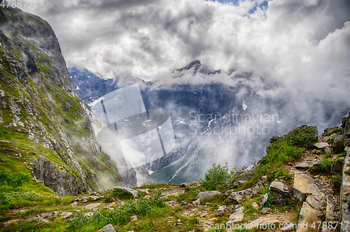 Image of Troll Wall Trolltindene  landscape from view point