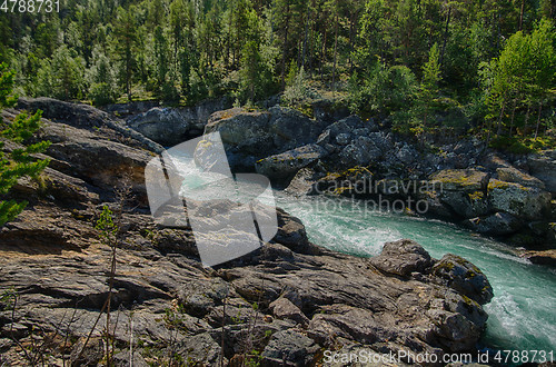 Image of Mountain river in Norway summer trip