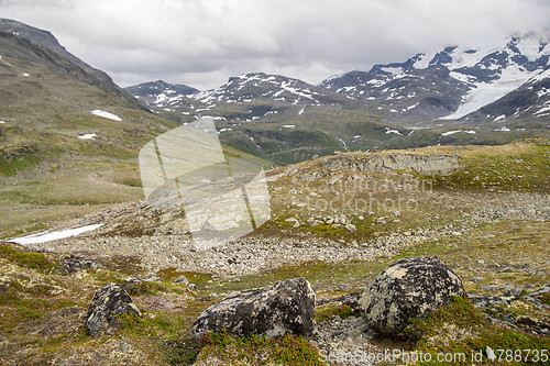 Image of Travel in Norway mountains at summer