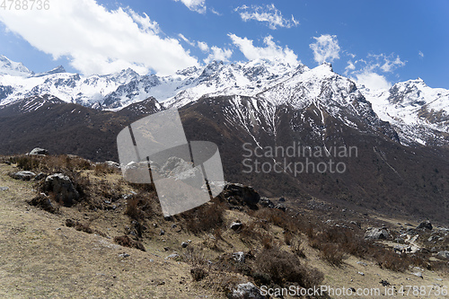 Image of Langtand valley trekking mountain in Nepal 