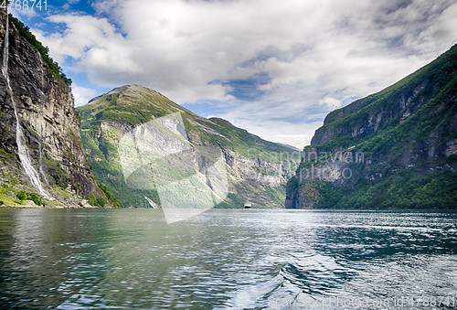 Image of Dramatic fjord landscape in Norway