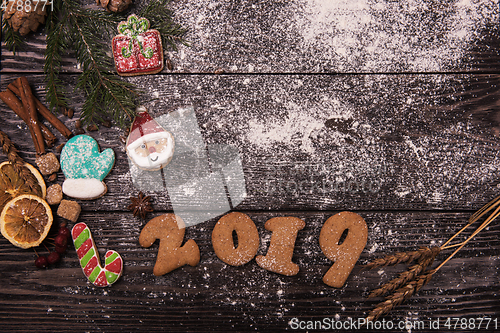 Image of Different ginger cookies 2019 year