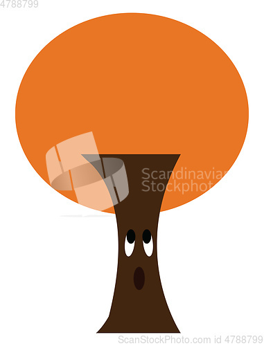 Image of A shocked tree vector or color illustration