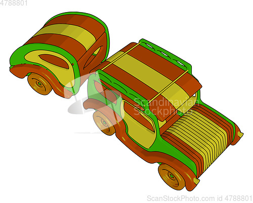 Image of An attractive toy vehicle vector or color illustration