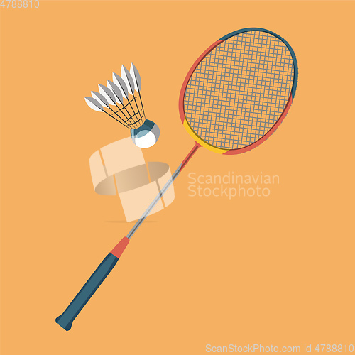 Image of Shuttle Cock vector color illustration.
