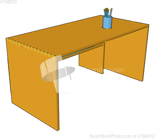 Image of A wooden table vector or color illustration