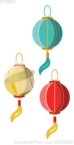 Image of Paper lanterns as a decoration for Chinese New Year celebraionil