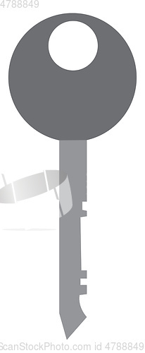 Image of grey key vector or color illustration