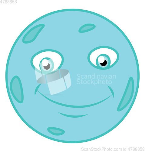 Image of Blue planet Uranus vector or color illustration