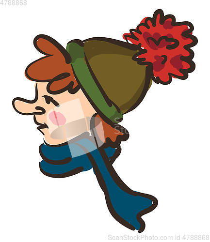 Image of A fashionable boy vector or color illustration