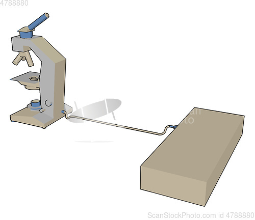 Image of A microscope vector or color illustration