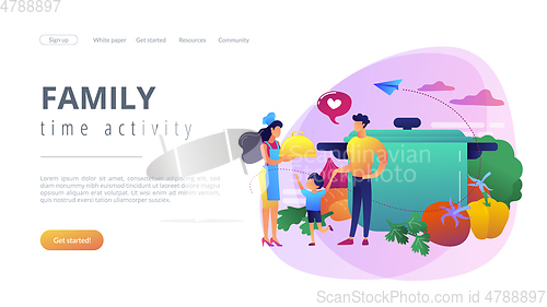 Image of Home cooking concept landing page.