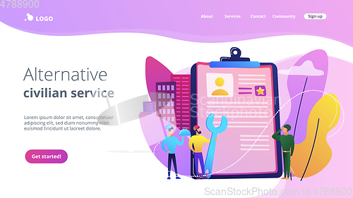 Image of Alternative civilian service concept landing page.