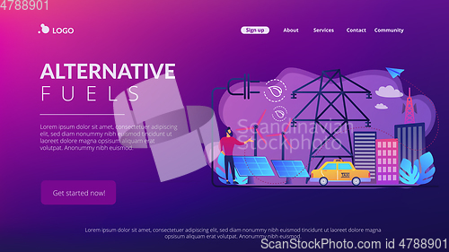 Image of Alternative fuel concept landing page.