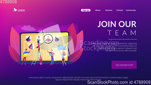 Image of Wanted employees concept landing page