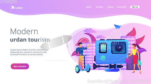 Image of City segway tour concept landing page.