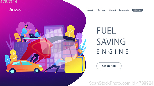 Image of Fuel saving engine landing page.