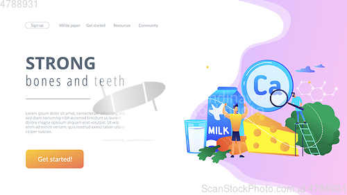 Image of Uses of Calcium concept landing page.