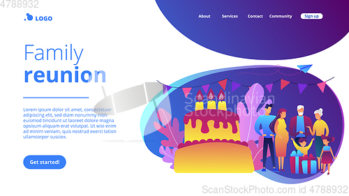 Image of Family tradition concept landing page.