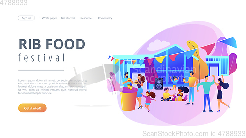 Image of Street party concept vector illustration
