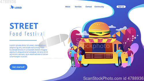 Image of Food festival concept landing page.