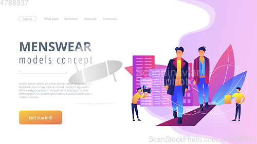 Image of Men style and fashion concept landing page.