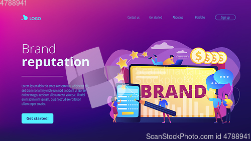 Image of Brand reputation concept landing page