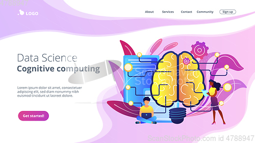 Image of Artificial intelligence concept landing page.