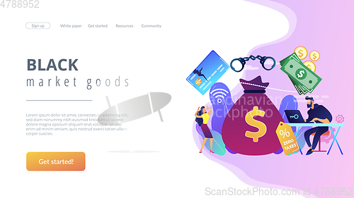 Image of Financial crimes concept landing page.