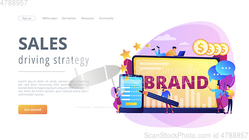 Image of Brand reputation concept landing page