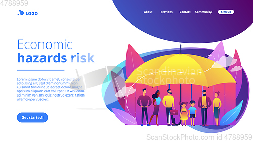 Image of Social insurance concept landing page.