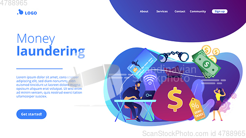 Image of Financial crimes concept landing page.