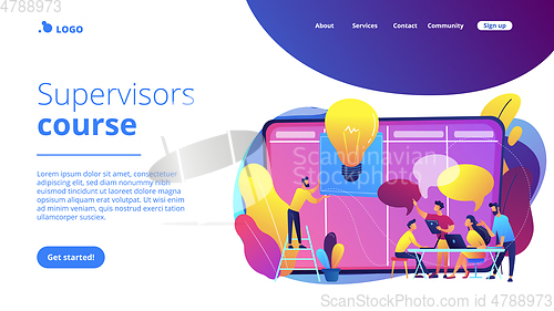 Image of Managers workshop concept landing page.