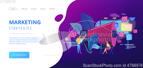 Image of Marketing concept landing page.