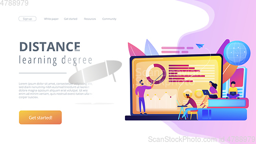 Image of Distance learning concept landing page.
