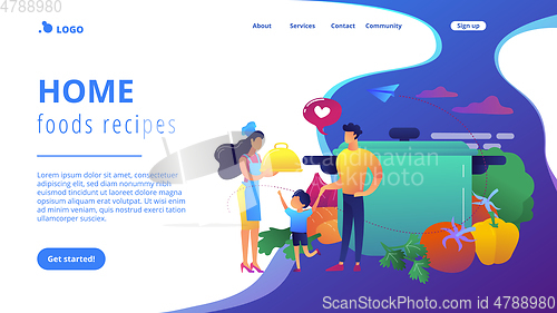 Image of Home cooking concept landing page.