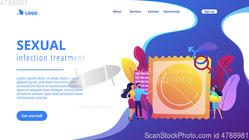 Image of Sexually transmitted diseases concept landing page.