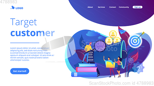 Image of Target group concept landing page.