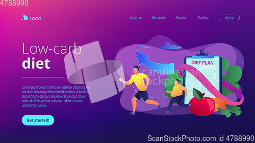Image of Weight loss diet concept landing page.